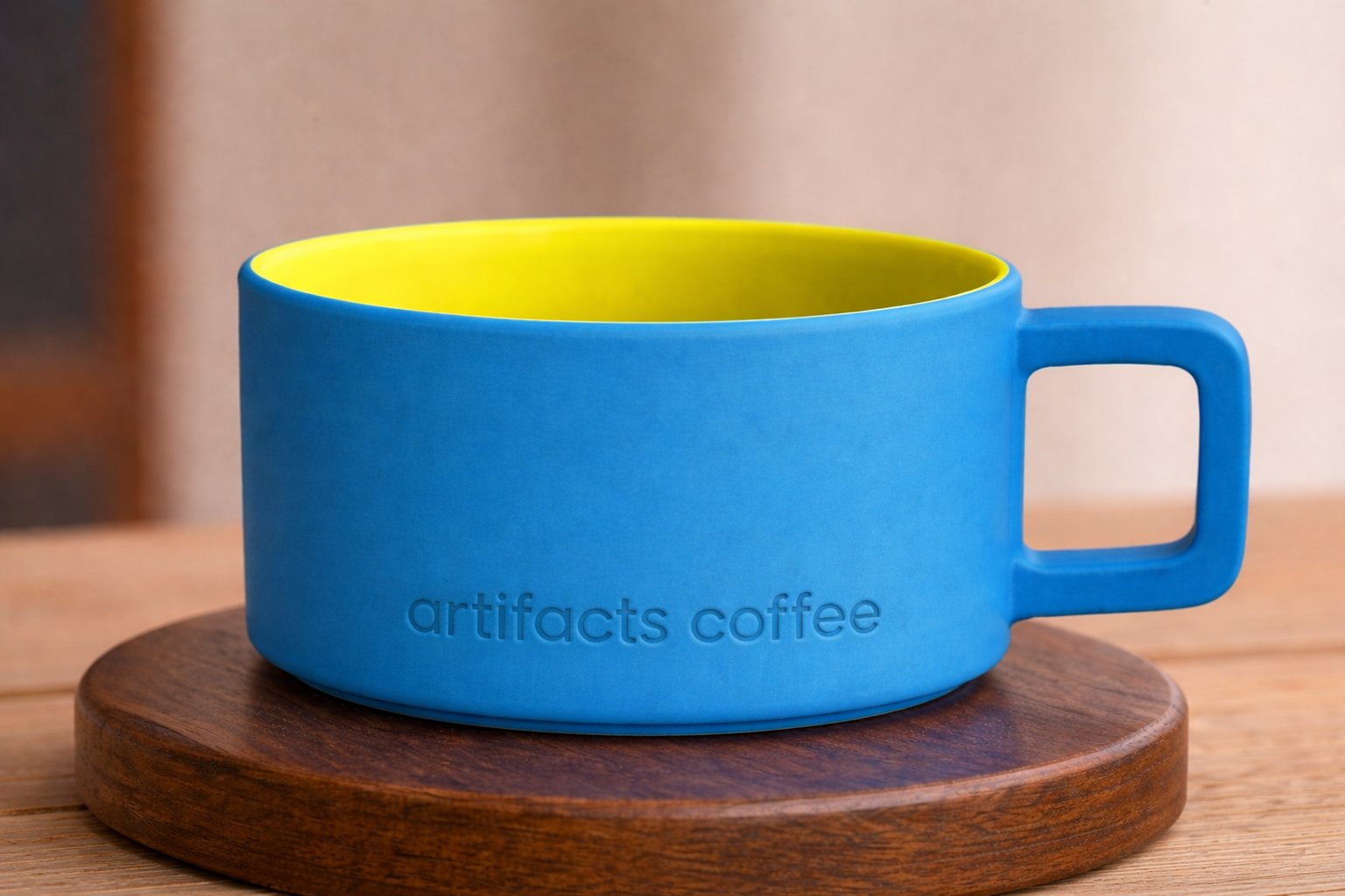 Artifacts Coffee Origin Cup — Matte Cyan Series